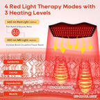 Morfone Red Light Therapy Belt, Cordless Infrared Light Therapy Pad for Body Heating Vibration Rechargeable Waist Wrap with Controller/Timer, 660nm&850nm, for Back Shoulder Muscle Pain Relief