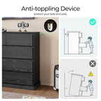 LINSY HOME 9 Drawer Dresser for Bedroom, 53" Wide Chest of Deep Drawers, Modern Farmhouse Wood Dressers with Storage, Large Drawer Organizer for Bedroom, Living Room, Handless Design, Black