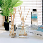 Urban Naturals Eucalyptus Sage Reed Diffuser Oil Gift Set – Eucalyptus, Sage, Mint, Lime & Cedarwood Essential Oils– Relaxing Scent – Sleek Rectangular Refillable Glass Bottle – Made in The USA