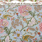 Cozy Line Home Fashions Blooming Red White Floral 100% Cotton Reversible Quilt Bedding Set, Coverlet Bedspread (Camellia Green, Queen - 3 Piece)