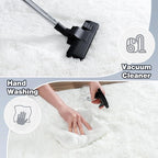 Soft Fluffy Rug for Living Room, 4x6 Cream White Shag Area Rug for Bedroom Living Room, Non-Slip Fuzzy Carpet for Girls Boys Kids, Throw Rugs for Dorm, Modern Home Decor Aesthetic