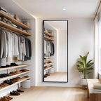 Black Bathroom Mirror, 72x30 Inch Rectangular Deep Frame Mirror, Large Wall Mounted Bathroom Vanity Mirror Over Sink for Bedroom,Restroom, Living Room, Hangs Vertically or Horizontally