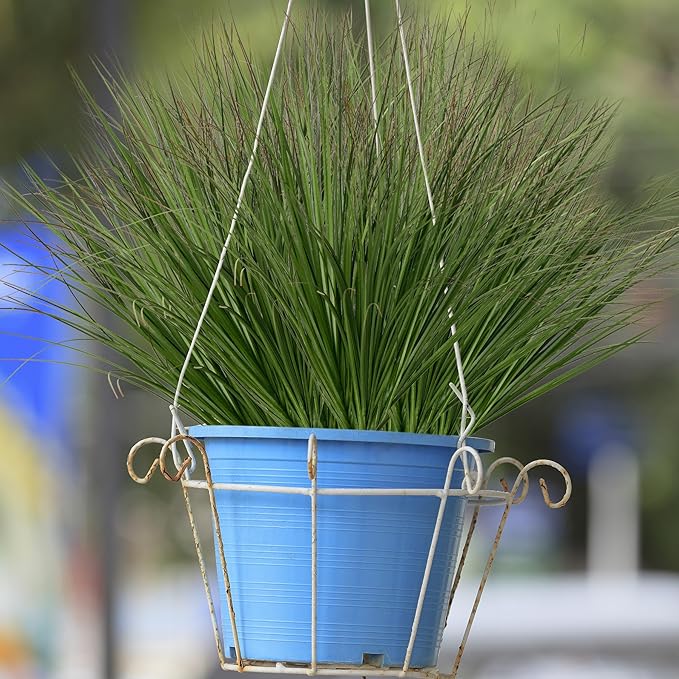 Artificial Grass,Fake Grass Artificial Shrubs Wheat Grass Greenery,Fake Grass Decor Artificial Plants Ornamental Grass Outdoor Fake Grass Green Leaves for Decoration(12PCS)