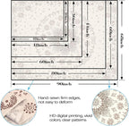 Fowocu Boho Floral Mandala Tapestry Wall Hanging Bohemian Flower Medallion Tapestry Aesthetic Beige Brown Hippie Indian Small Tapestries for Bedroom Living Room Dorm Decor 60 x 44 Inch