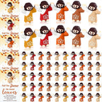 50 Pcs Thanksgiving Fall Jesus Figures Bulk 50 Fall for Jesus He Never Leaves Cards Little Maple Leave Figurines Greeting Cards Mini Pocket Figures for Religious Party Favors Gifts