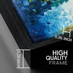 Hand Painted Colorful Tree Painting for Living Room - Bedroom Signs Wall Decor Above Bed - Large Framed Wall Art Size 29" x 59"