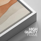 SIGNWIN Framed Canvas Print Wall Art Neutral Earth Tone Landscape Minimalist Mountain Silhouette Photography Modern Art Minimalist Black and White for Living Room, Bedroom, Office - 16"x24"x3 White