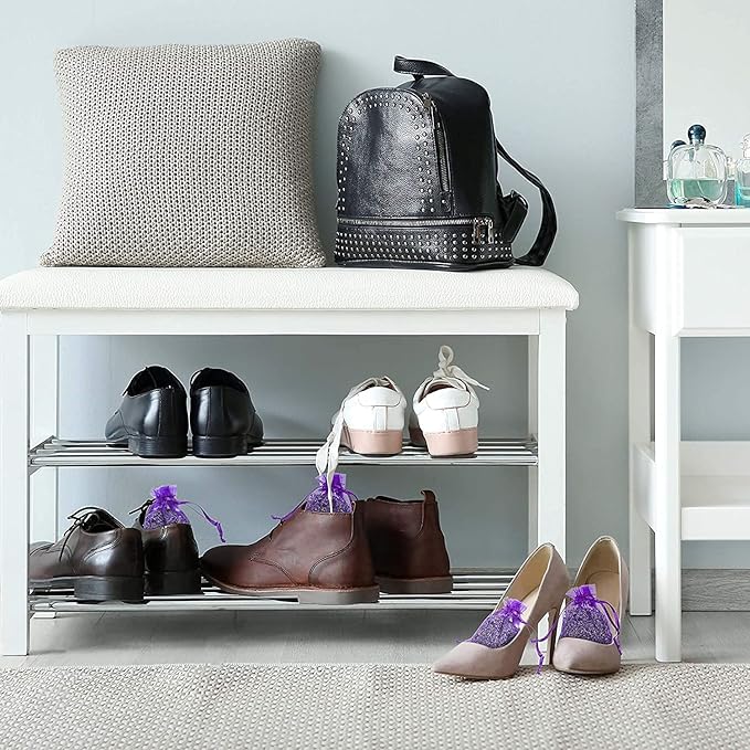 French Lavender Sachets for Drawers and Closets Fresh Scents, Set of 48, Home Fragrance Sachet for Closets and Drawers, Purple, LV-C-48-1