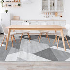 HOMFINE Washable Modern Area Rug - Geometric Style 10x14 Rugs for Living Room, Bedroom, Machine Washable Rug Soft Non Slip Non Shedding Area Rug - Grey, 10'x14'