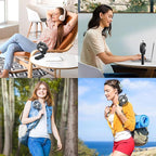 COMLIFE Portable Handheld Misting Fan, 3000mAh Rechargeable Battery Operated, 180° Foldable, Mini Personal Fan with Water Sprayer for Travel, Makeup, Home, Office, Camping, Outdoors