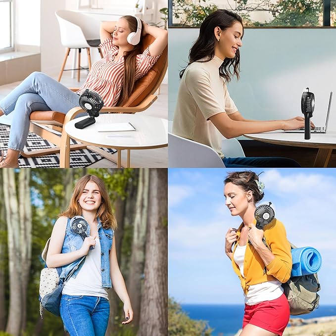 COMLIFE Portable Handheld Misting Fan, 3000mAh Rechargeable Battery Operated, 180° Foldable, Mini Personal Fan with Water Sprayer for Travel, Makeup, Home, Office, Camping, Outdoors