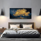 Wall Art For Living Room Gold Tree Of Life Landscape Print Painting Modern Canvas Art Wall Decor Prints Abstract Wall Decor Picture For Bedroom Apartment Office Wall Artwork Can Be Hung 24"X48"