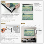 SIGNWIN 46"x72" Extra Large Framed Wall Art Wildflower Meadow Landscape Soft Pastel Nature Illustration for Home Living Room Bedroom Decor (Frame Assembly Required)