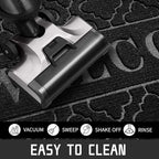 Yimobra Welcome Mat Outdoor Indoor, All-Season Waterproof Front Door Mat Outside Entrance, All-Weather Heavy Duty Non-Slip Doormat, Low Profile Porch Patio Entrance Mats, 47x32, Black