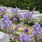 IPOPU 4Pcs Dark Purple Artificial Delphiniums, 24.8 Inch Long Stem Artificial Jacaranda Flowers for Tall Vases, Fake Delphiniums for Artificial Flower Arrangements, Home Party Decorations