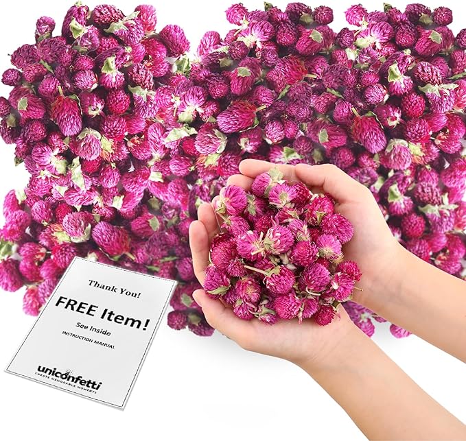 Dried Flower Thousand Days Biodegradable Confetti - Real Flower Petals for Weddings, Flower Girl Toss, Wedding Send Off Ideas, Party Table Decoration | Boxed - 8oz (0.5lbs)