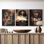 Fantasy Artists 3Pcs Jesus Wall Art, Christian Wall Decor for Biblical Room, Unframed Canvas Painting Prints, Religious Art Posters for Church Living Room Bathroom, 16" X 24"
