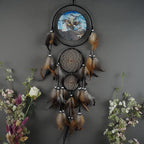 Remorelt Wolf Eagle Bear Dream Catcher Bedroom Wall Decor, Christmas Home Decoration, Room Accessory, White Moon Feather Decoration - Unique Home Craft Wall Pendant (DC12 8inch 3D Eagle)
