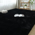 Fluffy Area Rug Living Room: Black Shag Rug 6x9 Plush Rugs for Living Room - Large Fuzzy Soft Carpet (Black 6x9 Feet)