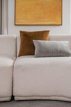 Throw Pillow Cases 24x24 Golden Brown: 2 Pack Cozy Soft Velvet Square Decorative Pillow Covers for Farmhouse Home Decor