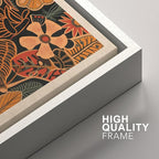 SIGNFORD Framed Canvas Print Wall Art Set Abstract Blossoms Vibrant Floral Illustration Modern Art Decorative Nordic Nature for Living Room, Bedroom, Office - 16"x24"x2 White