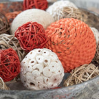ANDALUCA Decorative Balls Bag Bowl Filler Home Decor (Orange)