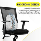 Lumbar Support Pillow for Office Chair,Memory Foam Back Lumbar Support Pillow,Relieve Back Pain,3D Breathable Fabric&Shoulder Strap Fixation,Back Support for Office Chair/Wheelchair/Car(Gray)