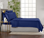 Pure Bamboo California King Sheets, Genuine 100% Organic Viscose Derived from Bamboo Bed Sheet Set, Soft & Cooling, Double Stitching, 2 Year Quality Promise (California King, Cobalt Blue)