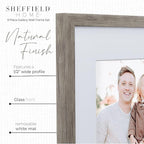 Sheffield Home 9 Piece Gallery Wall Frame Set, 12x12 Inch, Natural