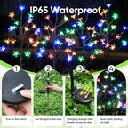 Solar Garden Lights Outdoor,Waterproof Solar Lights for Outside Decorative 4Pack, 80Led Flowers Garden Decor, Outdoor Lights for Yard Pathway,Lawn,Garden Decorations