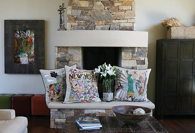 Catstudio Lady Liberty Embroidered Decorative Throw Pillow