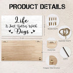 Dog Grandparents Gifts Picture Frame Photo Holder for Wall, Dog Lovers Gifts for Women Owners Dog Mom, Dog Gifts for Grandma Grandpa, Funny Gifts, Best Dog Ever Gifts Gifts Hanging Photo Display