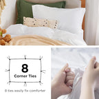 Bedsure Duvet Cover Twin/Twin XL Size - 2 Pieces Prewashed Cotton-Like Extra Soft Bedding Set, Includes 1 Twin Duvet Cover 68x90 Inches with Zipper Closure & 1 Pillow Sham, White, No Comforter