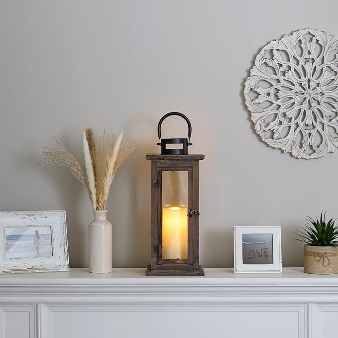 Koehler Home Decor Perfect Lodge Wooden Lantern