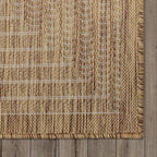 Adiva Rugs Outdoor Indoor Area Rug, Weather Resistant, Easy to Clean, Stain Resistant Floor Mat for Dining Room, Backyard, Deck, Patio (Wooden, 2'6" x 7')