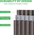 Raised Garden Bed Kit 8×2×1.4 FT Magnesium-Aluminum-Zinc Stainless Steel Metal Planter Box for Planting Outdoor Plants Vegetables (Crackle Gold)