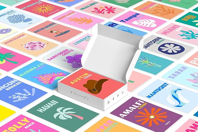 Y2K BOO Preppy Wall Collage Kit - 50 Trendy Aesthetic Photos for Dreamy Spaces, Perfect Room Decor for Teens, 4"x6" Stylish Wall Art for College Dorms