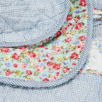 Cozyholy Original 100% Cotton Patchwork Quilt Blue Floral Bedspread Coverlet Reversible Vintage Shabby Chic Quilted Throw Blanket Bed Quilt Cover for Couch Sofa