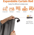 Amazon Basics Room Darkening Blackout Curtain Rod - 28" to 48", Dark Bronze (Espresso)