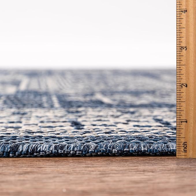 Keen Home Design Terrace Outdoor Area Rug - 8x10 Washable Indoor/Outdoor Rug for Patio, Kitchen, Balcony, Beach, Garden, Deck and Porch, Size: 7'7"x10'