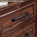 ACCOHOHO 18" Farmhouse Nightstand Set of 2 with Charging Station,End Table with 2 Drawers Storage,Side Table,Bedside Cabinet for Bedroom,Living Room, Brown