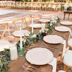 Candlestick Holders Set of 6, Ribbed Glass Taper Candle Holders, Reversible Green Tealight & Candle Stick Candle Holder Vintage Crystal Tapered Candlestick for Wedding Dinner Party Festival