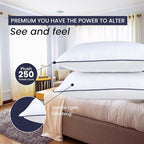 Bed Pillows | Luxurious Adjustable Microfiber Polyester Pillow | Premium Super Soft Pillow | (Queen, Size - Pack of 2) Breathable Pillow Suitable Back Stomach or Side Sleepers