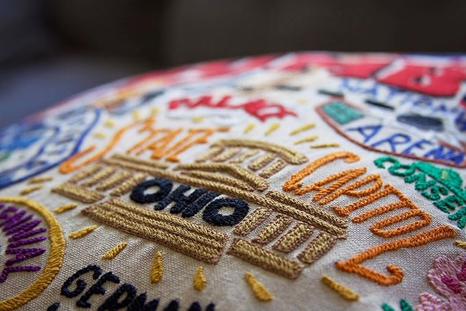 Catstudio Columbus Embroidered Decorative Throw Pillow