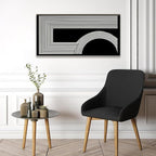 Abstract Wall Art Modern Canvas Art Wall Decor Minimalist Wall Art Geometric Line Canvas Artwork Print Paintings Black And White Wall Art Modern Picture For Bedroom Art Office Home Wall Decor 20"X 40"