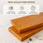 Marsmiles Wood Floating Shelves for Wall - 24 Inch Wooden Floating Shelves Set of 2-24 Inch Wide x 7.7 Inch Deep x 1.6 Inch Thick Rustic Wood Shelves for Room Wall