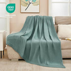 EMME Muslin Twin Blankets for Couch Breathable Gauze All Season Soft and Lightweight Pre-Washed Cotton Blanket (Teal, 60"x80")