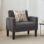 TYBOATLE Mid-Century Fabric Tufted Accent Living Room Armchairs, Comfy Modern Upholstered Bedroom Office Armchair, Reading Chair