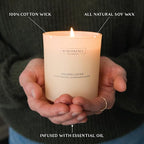 Orange, Cedarwood & Clove – Benevolence LA Fall Scented Candle for Home | 8oz, 45-Hour Burn | Natural Soy Wax, Cotton Wick | Warm Autumn Fragrance | Malibu Sands Collection – Gift for Women & Men