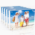 5x7 Inches Acrylic Picture Frames 5 Pack, Double Sided Magnetic Photo Frames,Free Standing on Desk or Table Clear Picture Frames